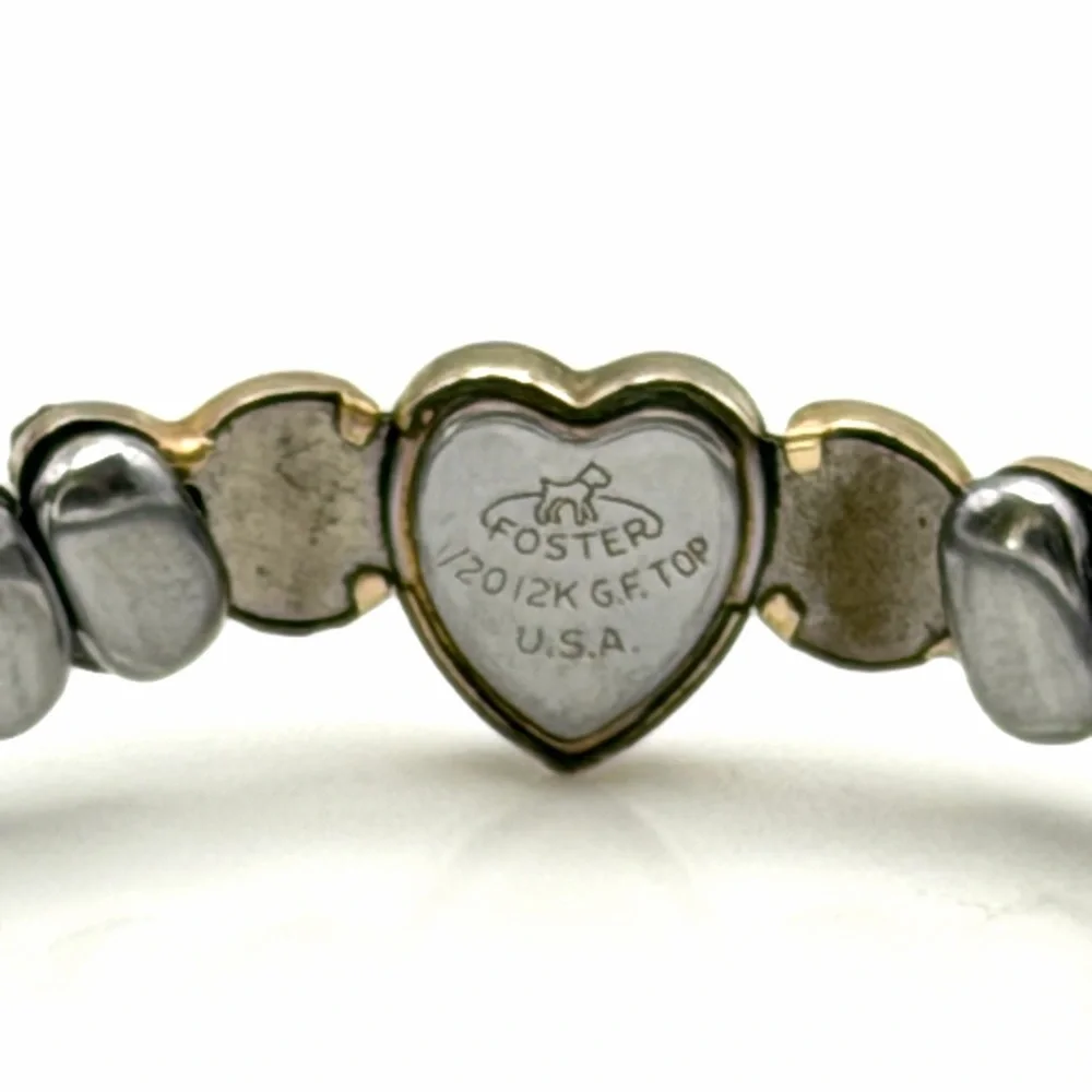 WWII Sweetheart Gold Filled Expansion Bracelet – Foster 12K GF, Petite Fit 4-5” - Picture 12 of 16